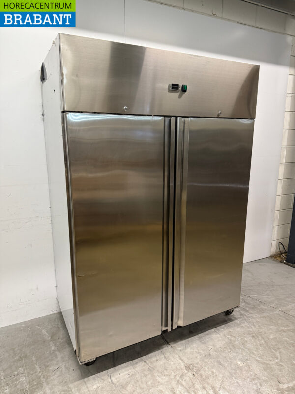 Stainless Steel Double Door Freezer Mobile 1200 liters 230V Catering - Image 3