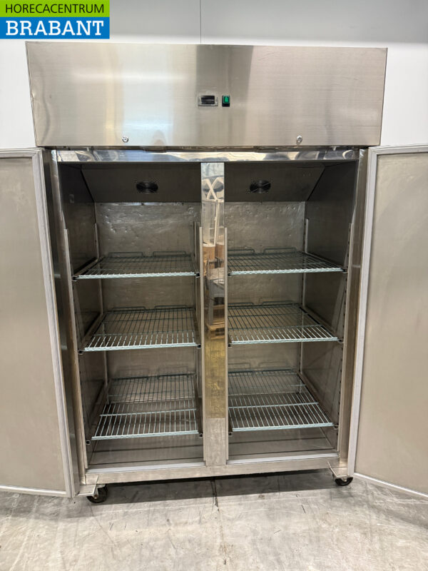 Stainless Steel Double Door Freezer Mobile 1200 liters 230V Catering - Image 4
