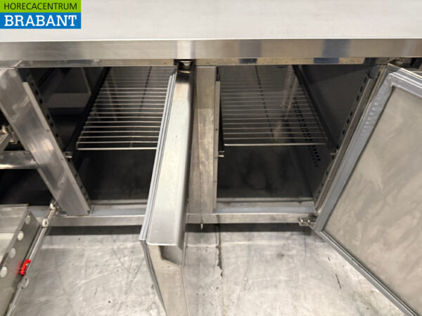 Stainless steel Ecofrost Refrigerated Workbench 2 Doors and 2 Drawers 179.5 cm 230V Horeca - Image 4