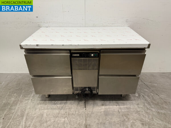 Stainless steel Zanussi Refrigerated Workbench 4 Drawers 127.5 cm 230v Catering
