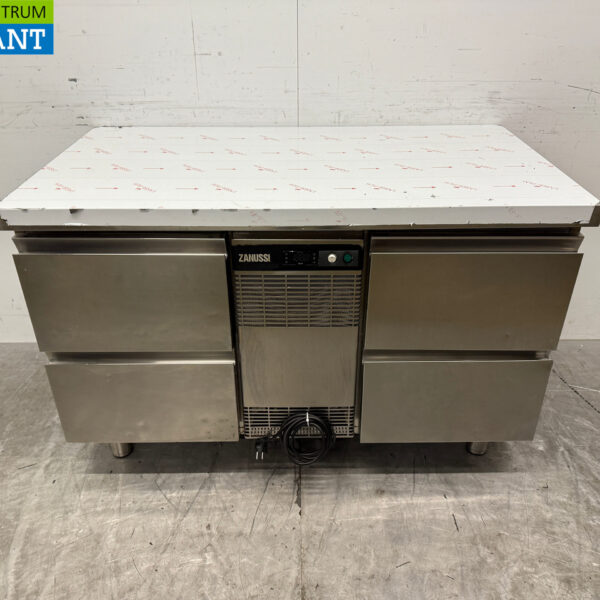Stainless steel Zanussi Refrigerated Workbench 4 Drawers 127.5 cm 230v Catering