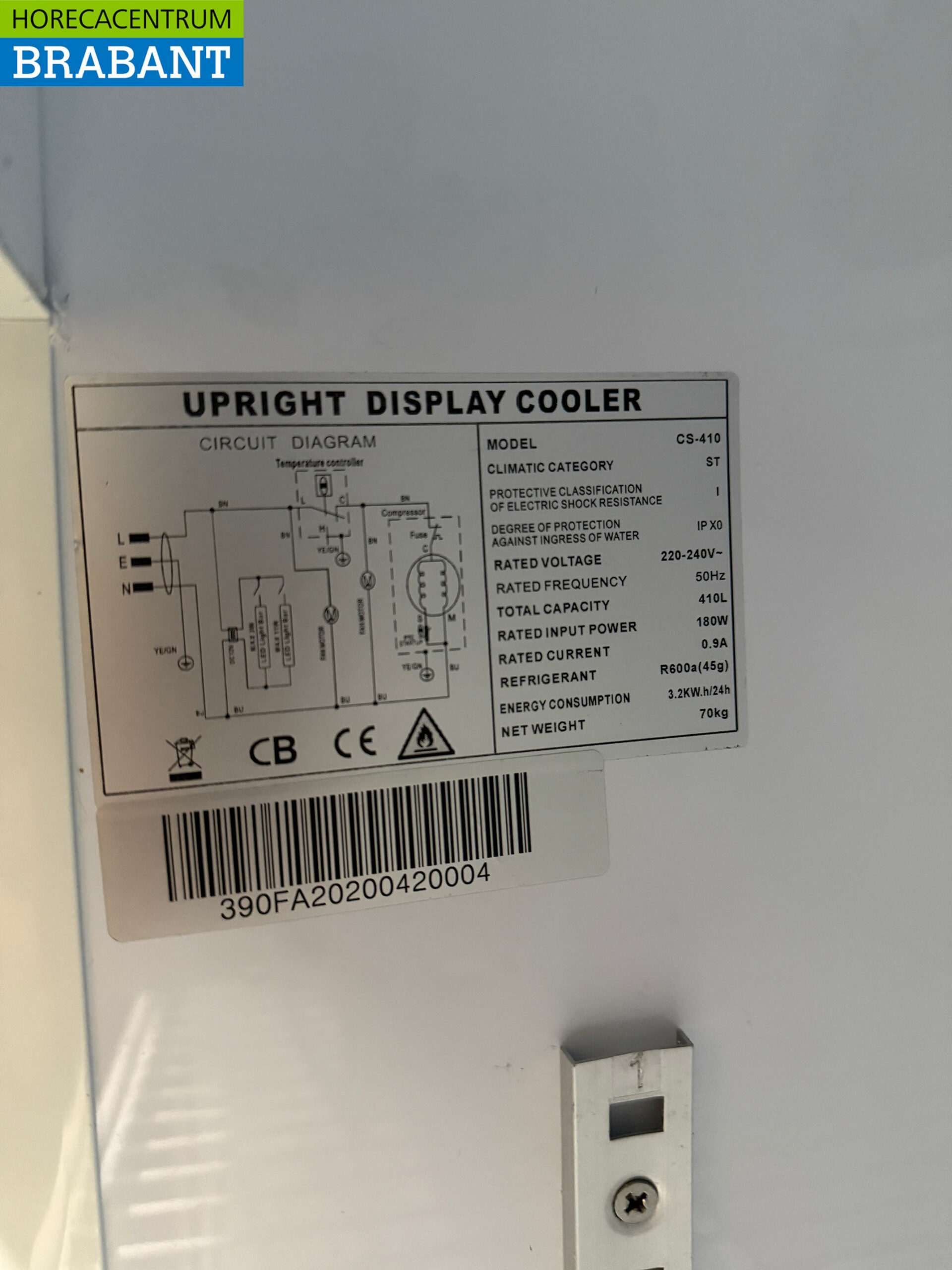 Glass door refrigerator Beverage cooler 410 liters 230V Catering - Image 5