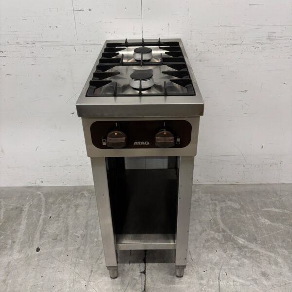 Stainless steel Atag 2 burner stove 35 cm GAS Horeca