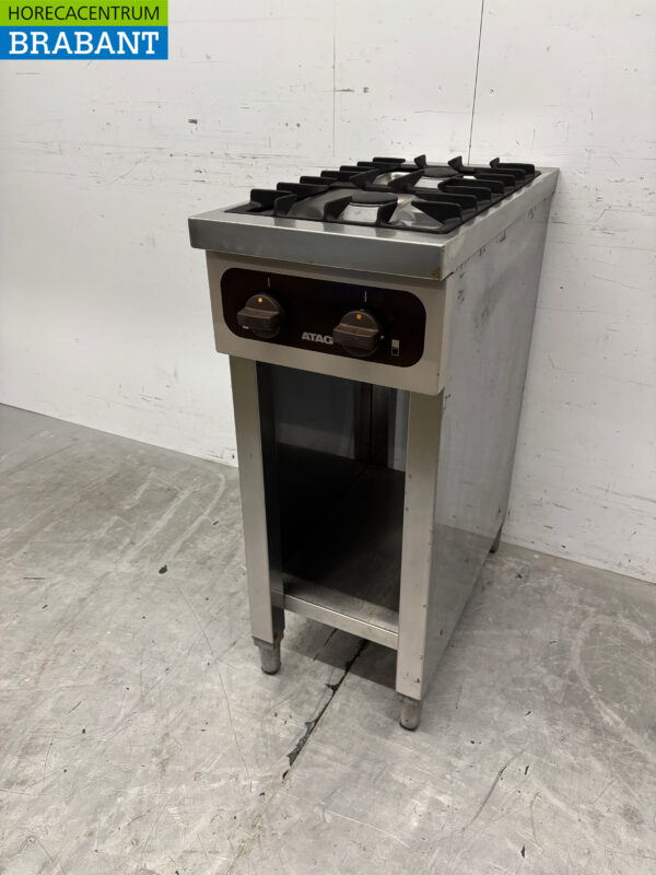 Stainless steel Atag 2 burner stove 35 cm GAS Horeca - Image 4