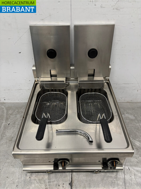 Stainless steel Giga Double Fryer 2 x 6 liters 400V Catering - Image 4