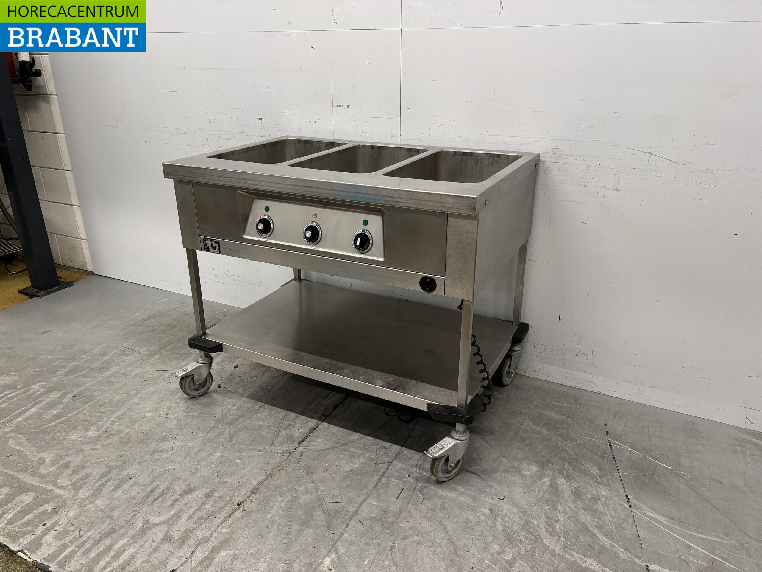 Stainless steel Blanco Mobile Bain Marie 3 x 1/1 GN 230V Horeca - Image 3