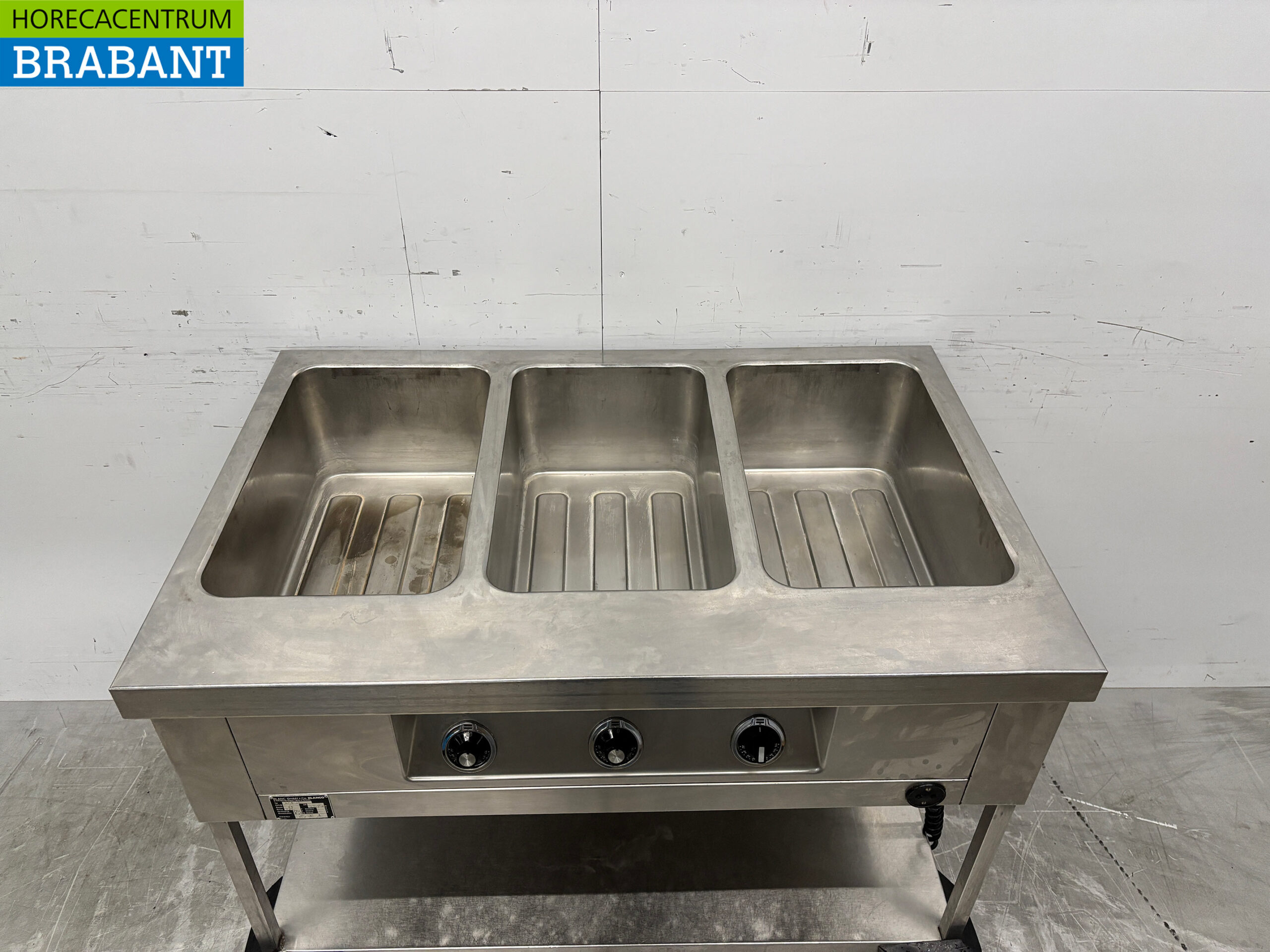 Stainless steel Blanco Mobile Bain Marie 3 x 1/1 GN 230V Horeca - Image 4