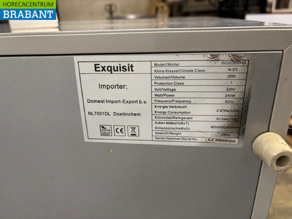 Exquisit Bar Refrigerator 2 Doors 90 cm 230V Catering - Image 5