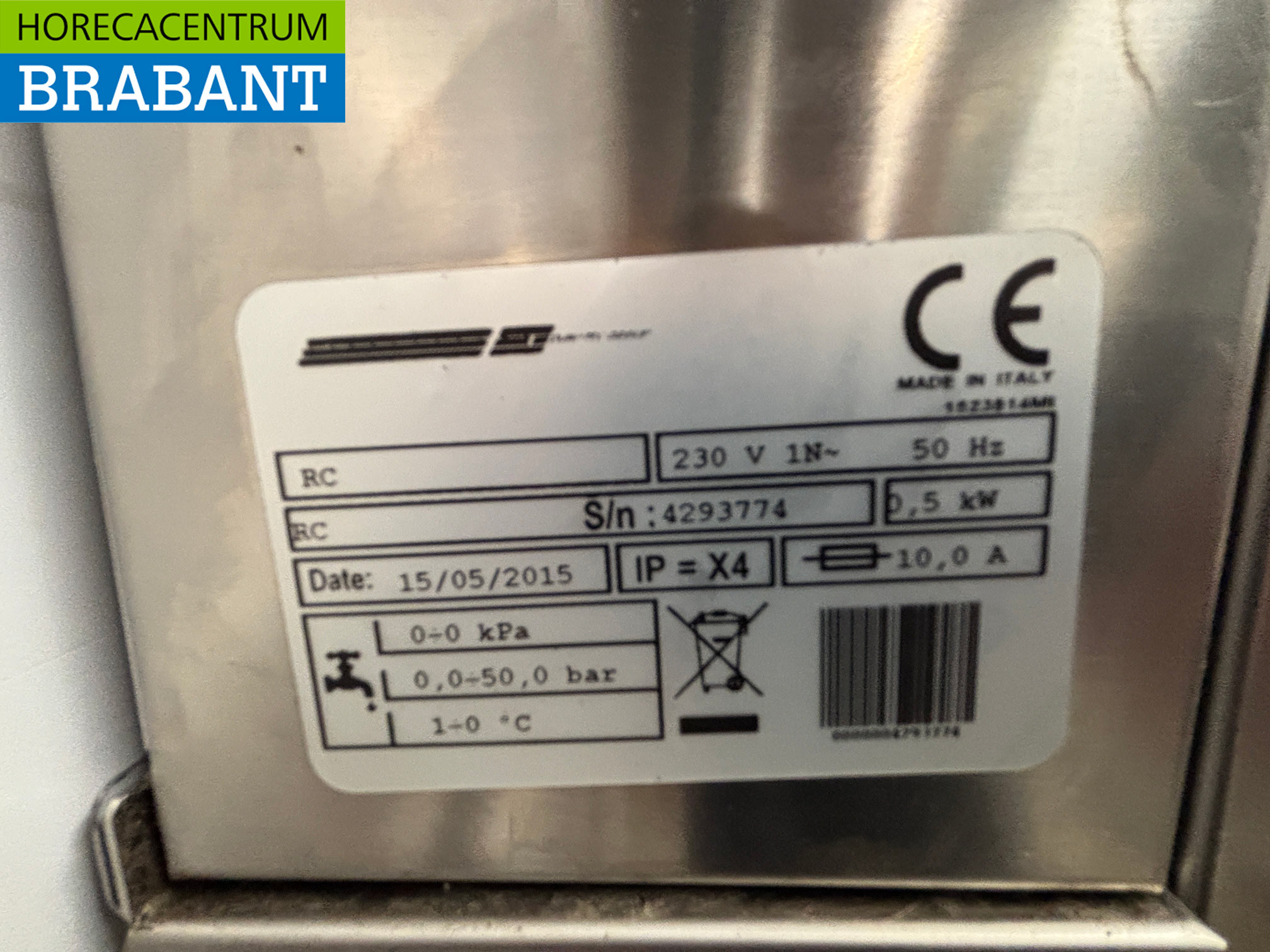 Stainless steel Colged Sliding dishwasher with drain pump 400V Catering - Image 8