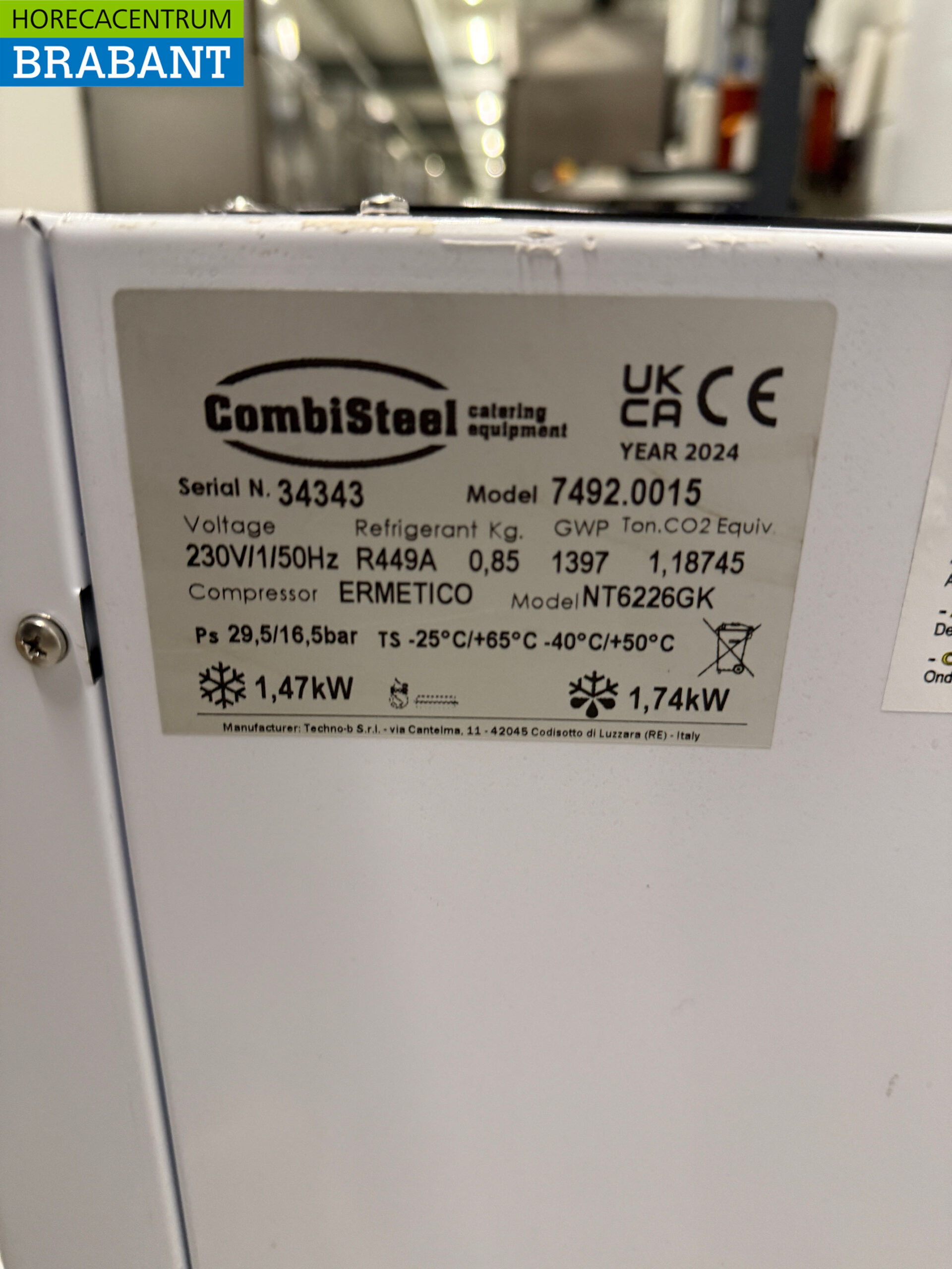 Combisteel Refrigeration Unit Refrigeration Unit Plug-in Monoblock Wall Unit 22.5 m3 230V Horeca - Image 5