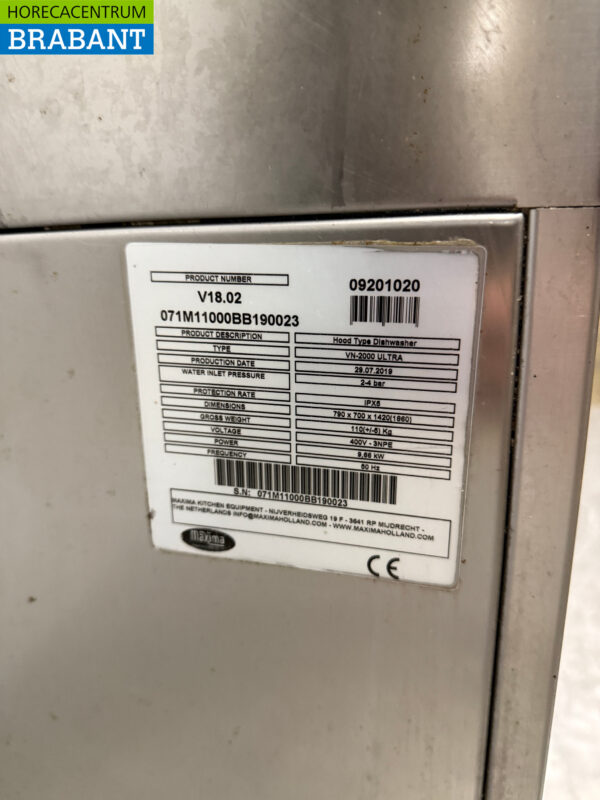 Stainless steel Maxima Sliding dishwasher 400V Catering - Image 7