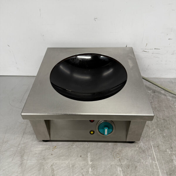 Stainless steel Bohner Induction Wok Wok plate with wok pan 5 kW 400V Horeca