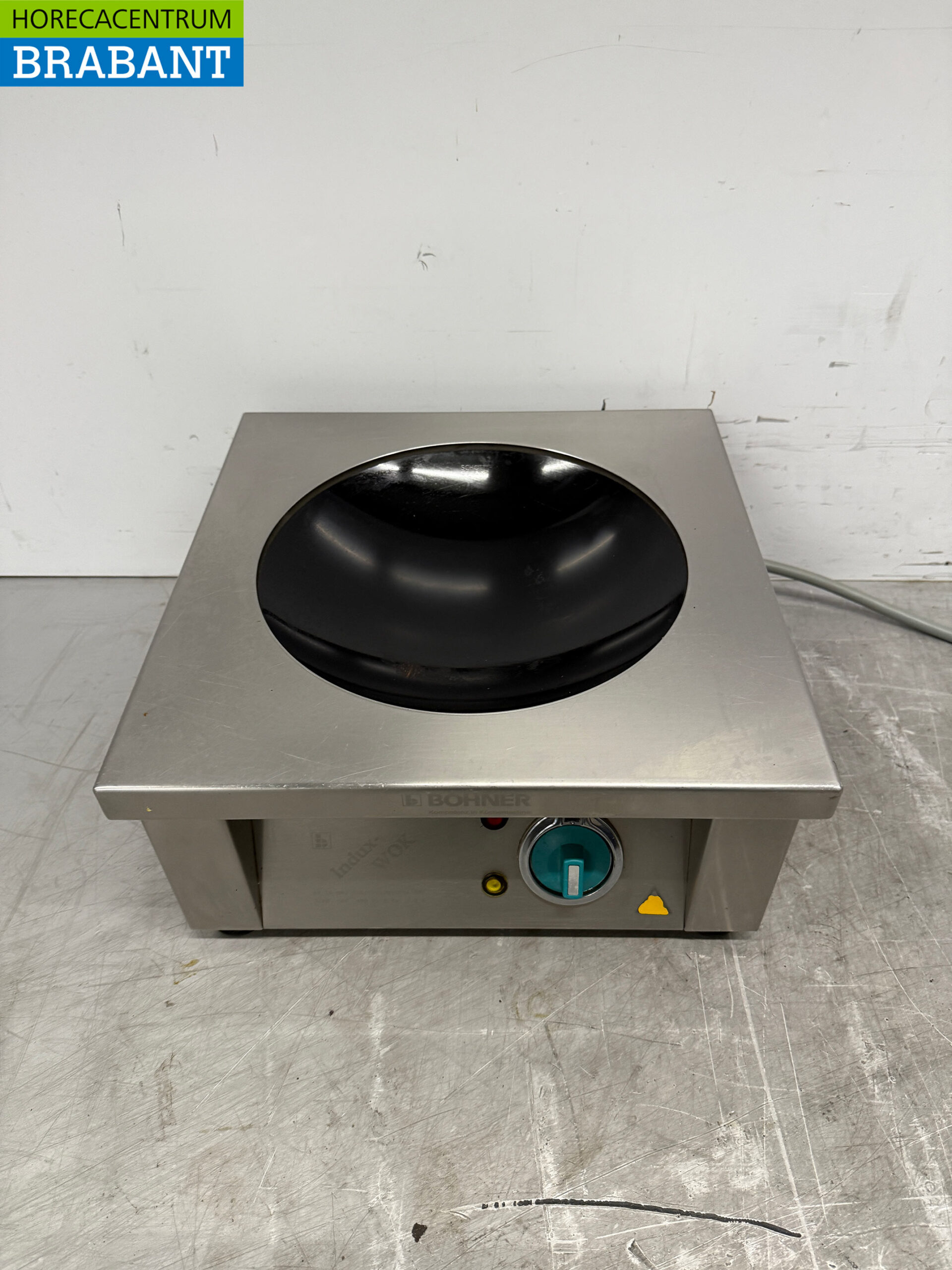 Stainless steel Bohner Induction Wok Wok plate with wok pan 5 kW 400V Horeca