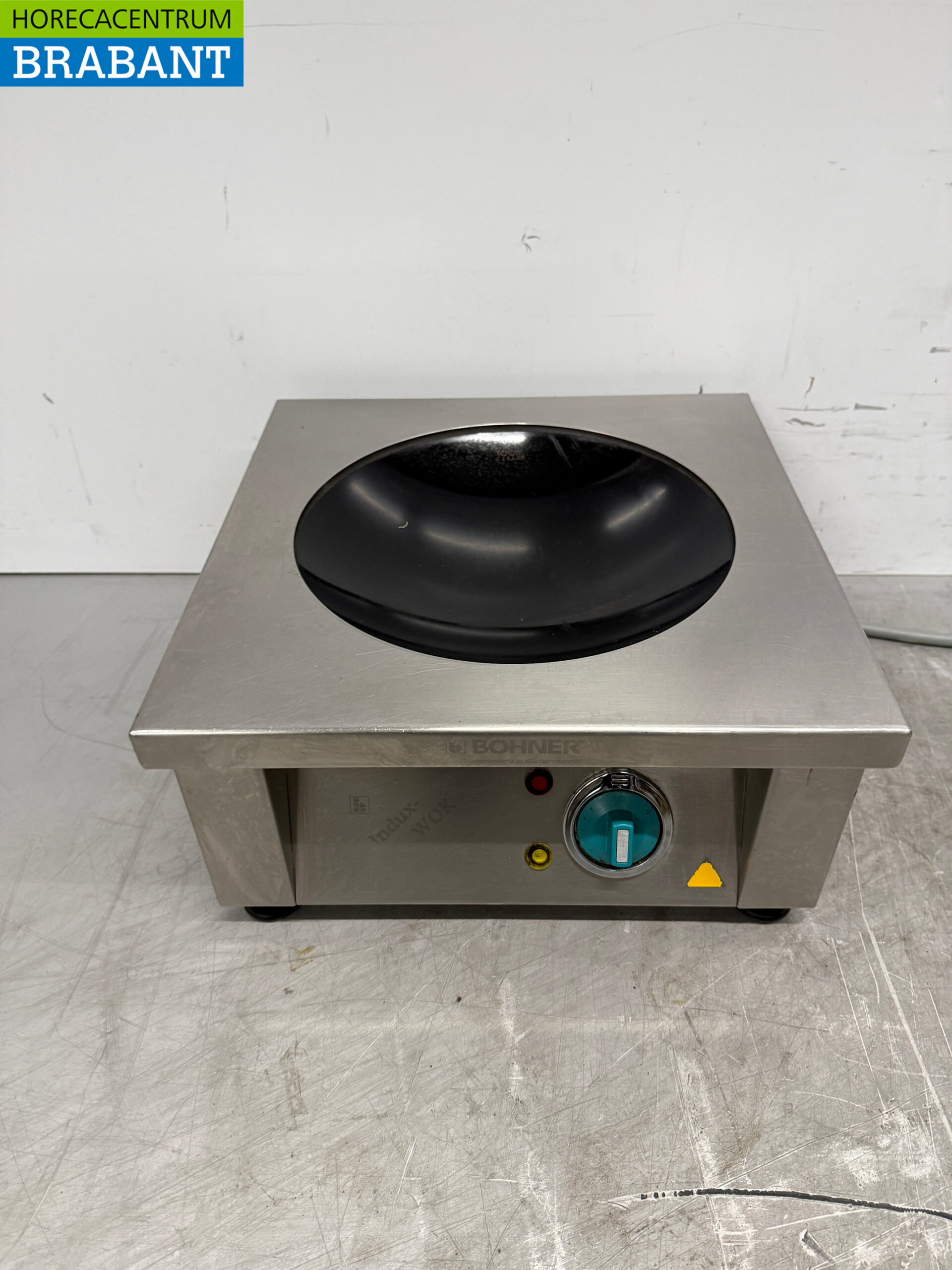 Stainless steel Bohner Induction Wok Wok plate with wok pan 5 kW 400V Horeca