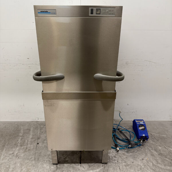 Stainless steel Winterhalter Pass-through dishwasher with drain pump and soap pump 400V Horeca