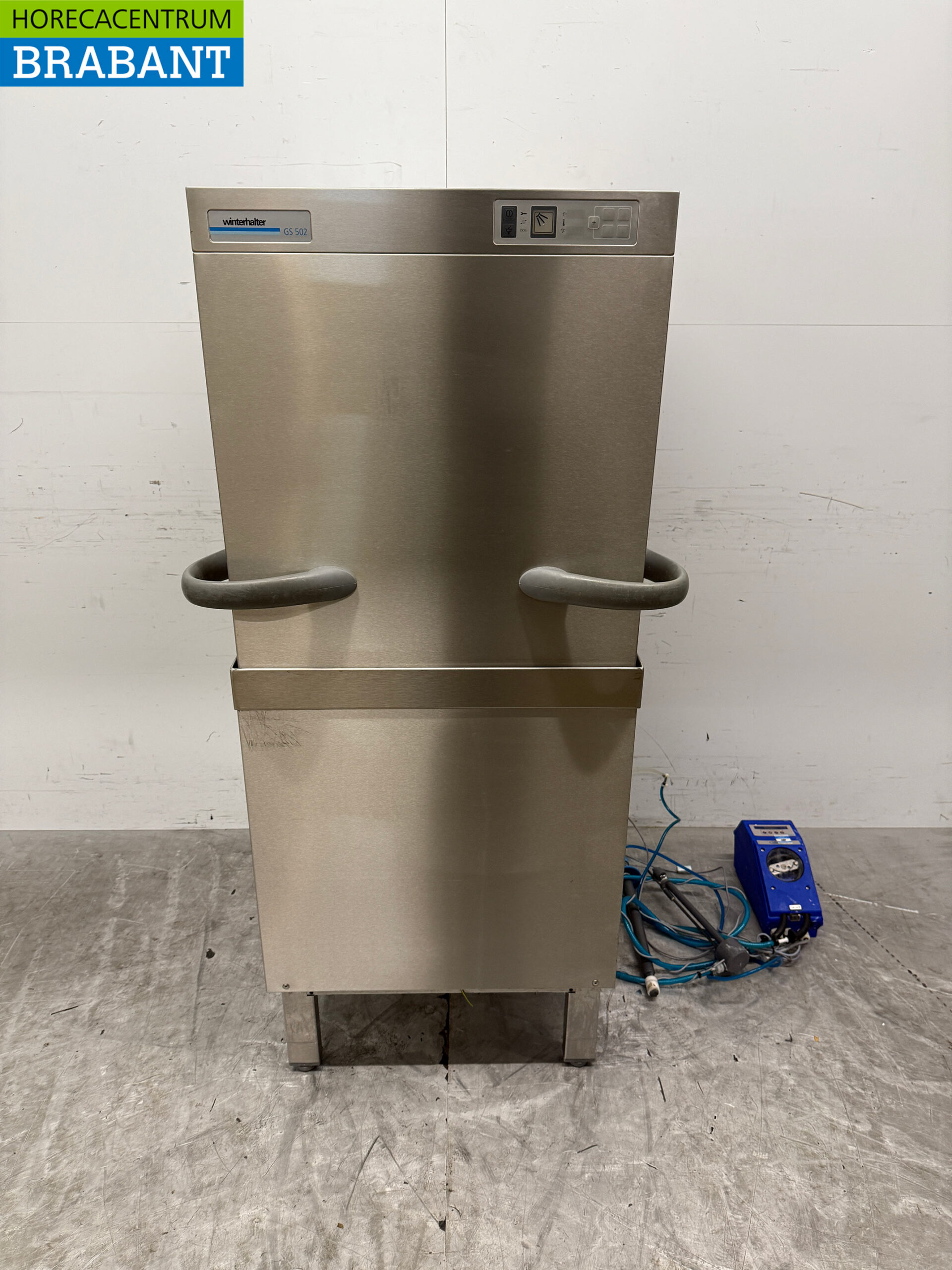 Stainless steel Winterhalter Pass-through dishwasher with drain pump and soap pump 400V Horeca