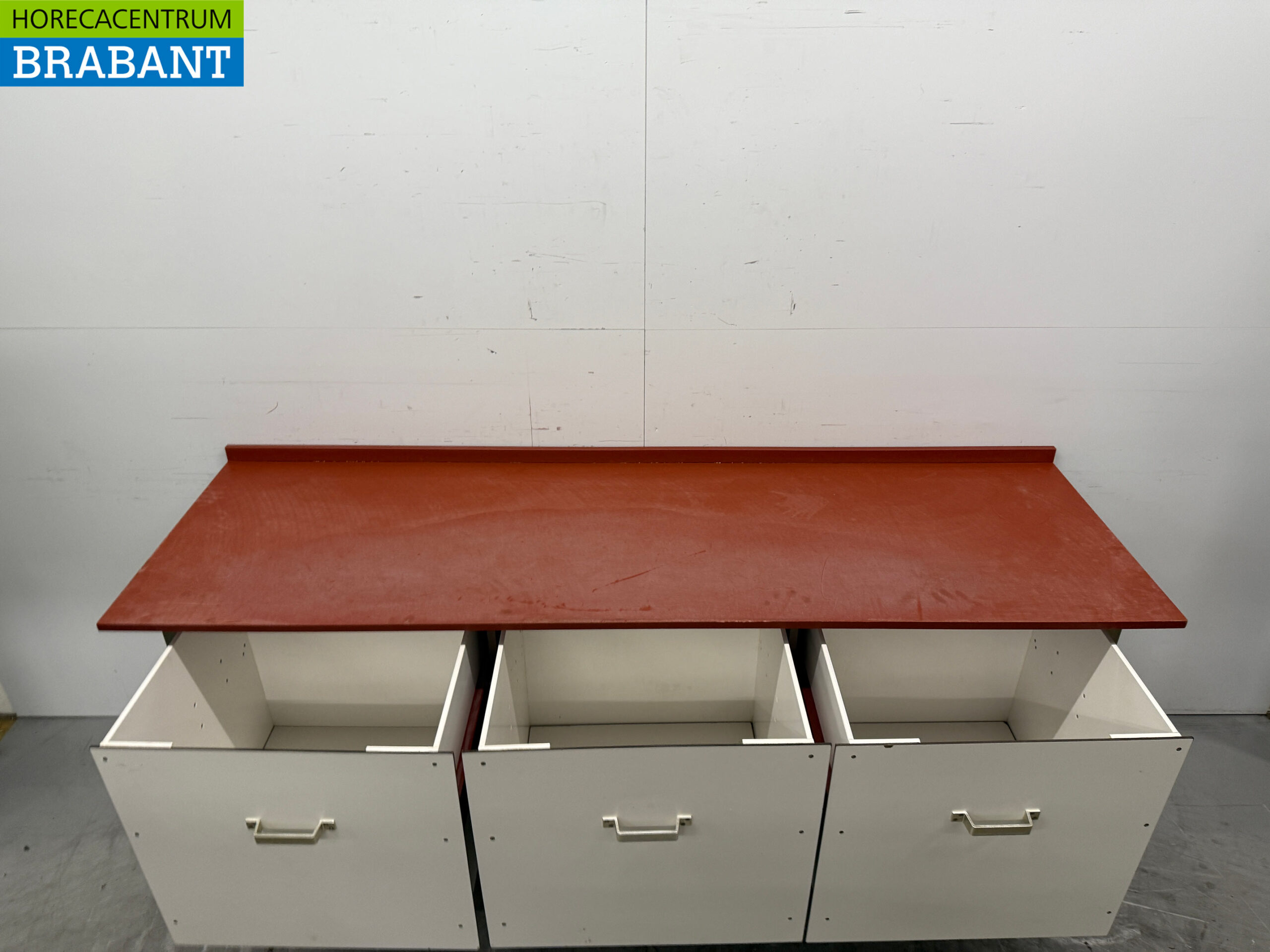 Stainless steel Polyethylene PE Cutting Table Work Table 3 Drawers 220 x 70 x 94 cm Catering Butchery - Image 4