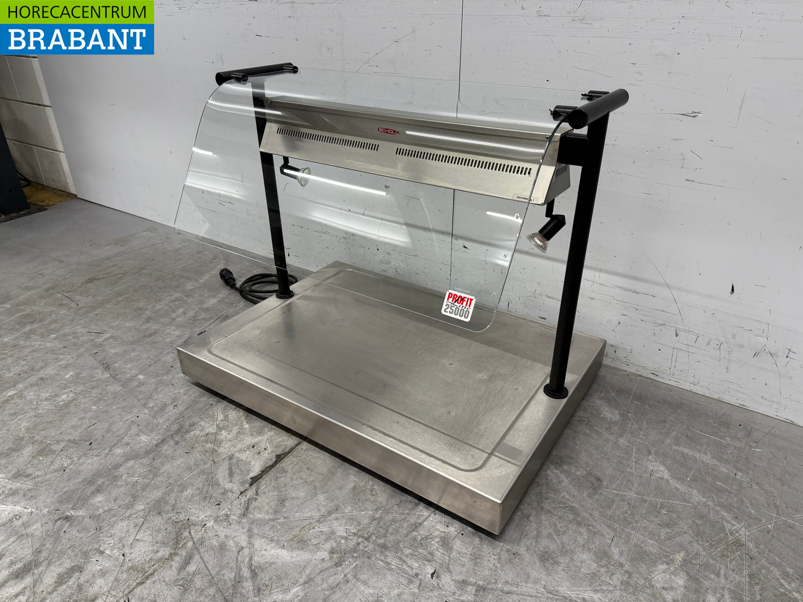 Stainless steel Scholl Hot Plate With Heat Lamps 85 cm 230V Catering 2,5 kw - Image 2