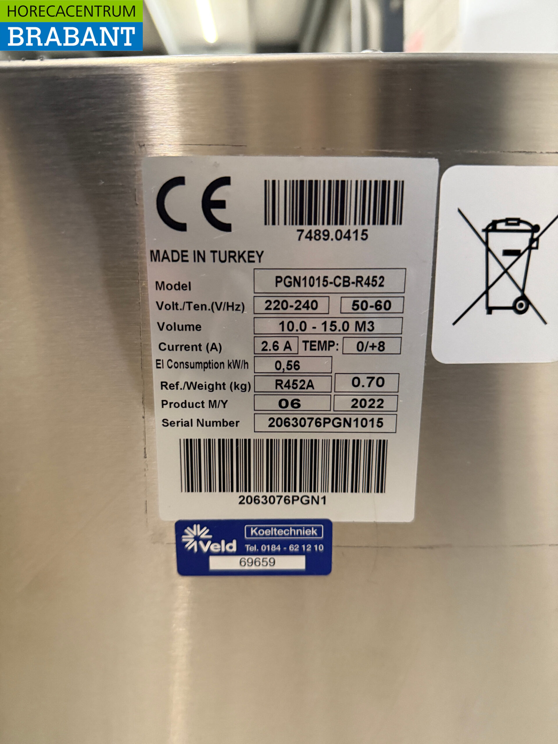 Stainless steel Combisteel Refrigeration Unit Refrigerator Insert Monoblock Wall Unit 15 m3 230V Horeca - Image 5