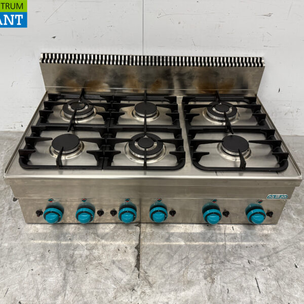 Stainless steel MBM 6 burner range stove 100 cm GAS Catering
