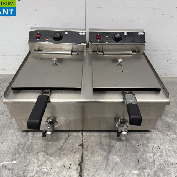 Stainless steel Combisteel Double Fryer 2 x 16 liters 2 x 400V Horeca