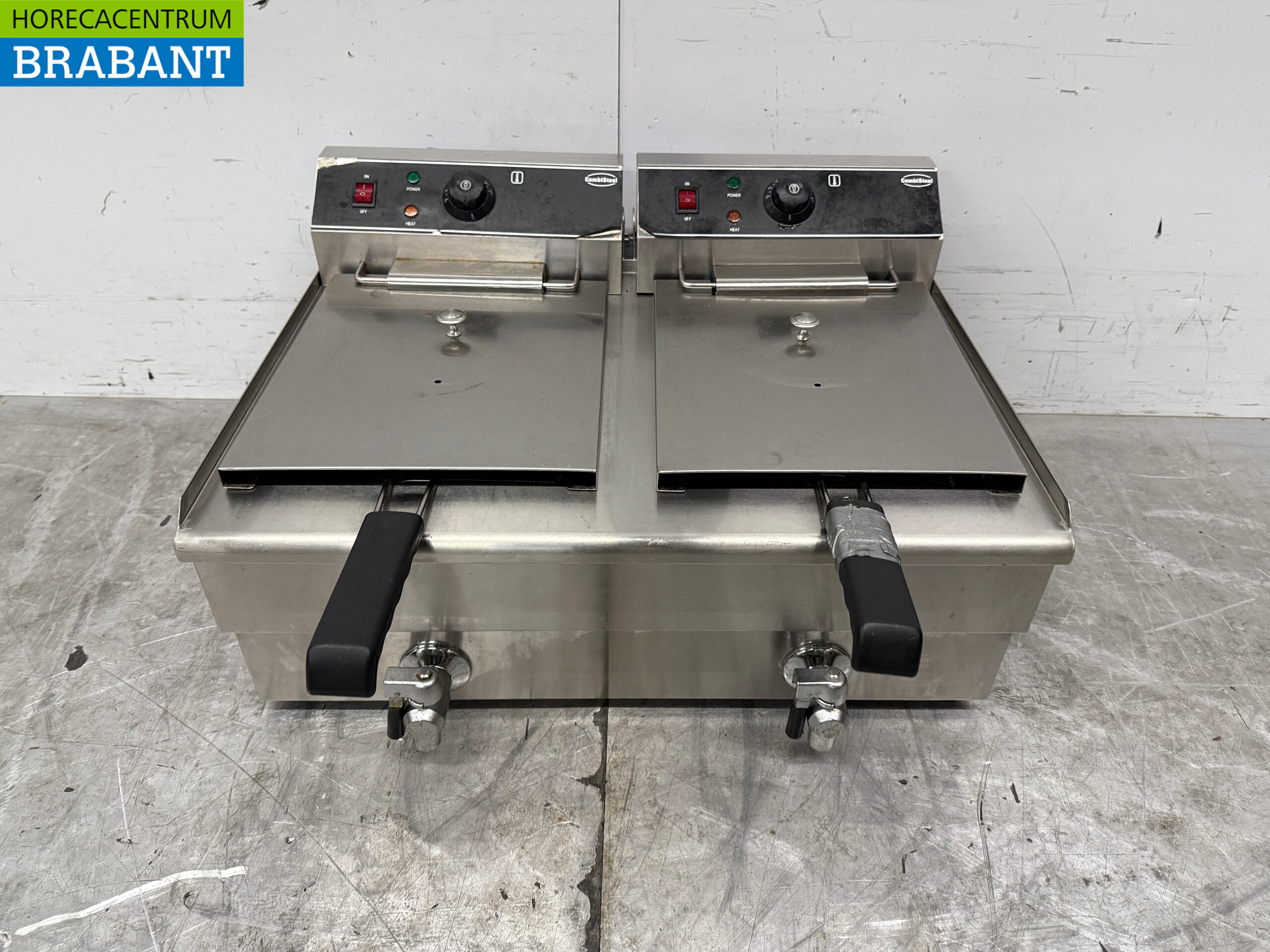 Stainless steel Combisteel Double Fryer 2 x 16 liters 2 x 400V Horeca