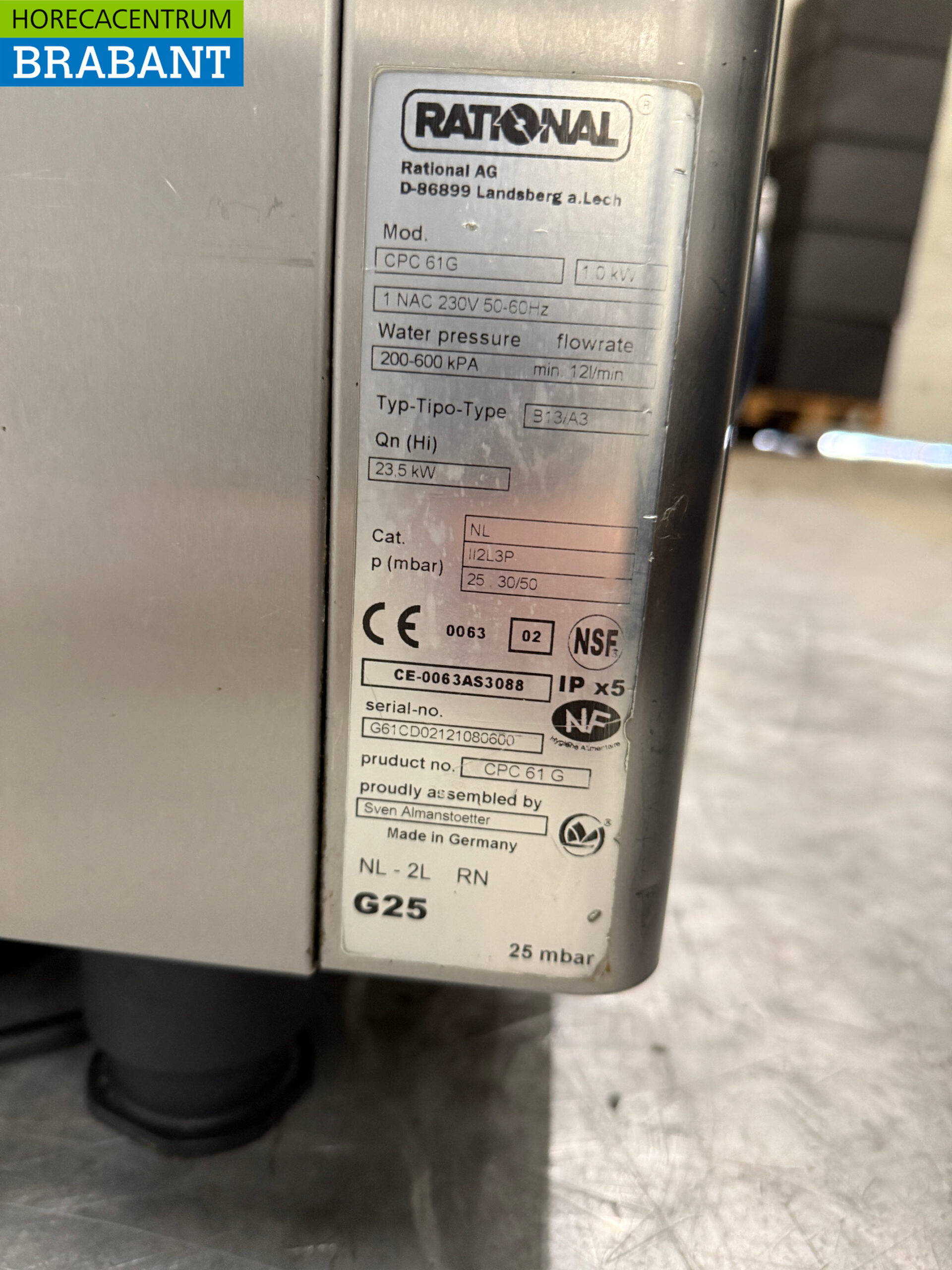 Stainless steel Rational CPC 61G Combi steamer 6 x 1/1 GN Natural gas 230V Horeca - Image 8