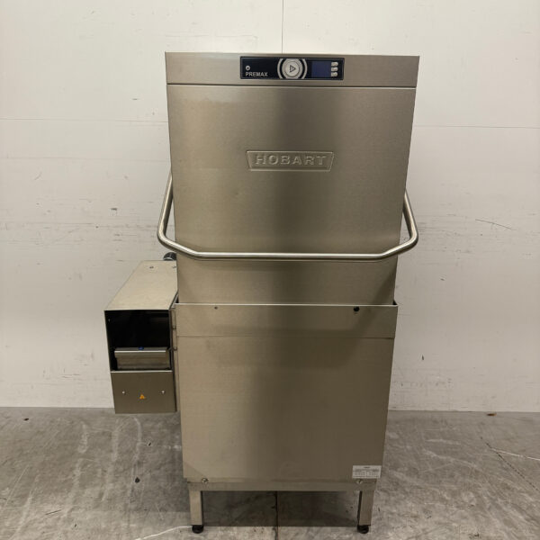 Stainless steel Hobart Premax Sliding dishwasher with drain pump 400V Catering