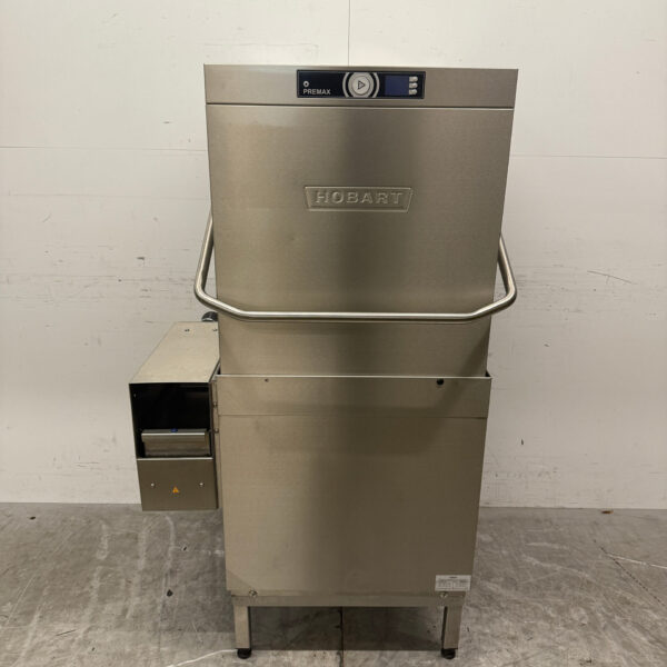Stainless steel Hobart Premax Sliding dishwasher with drain pump 400V Catering