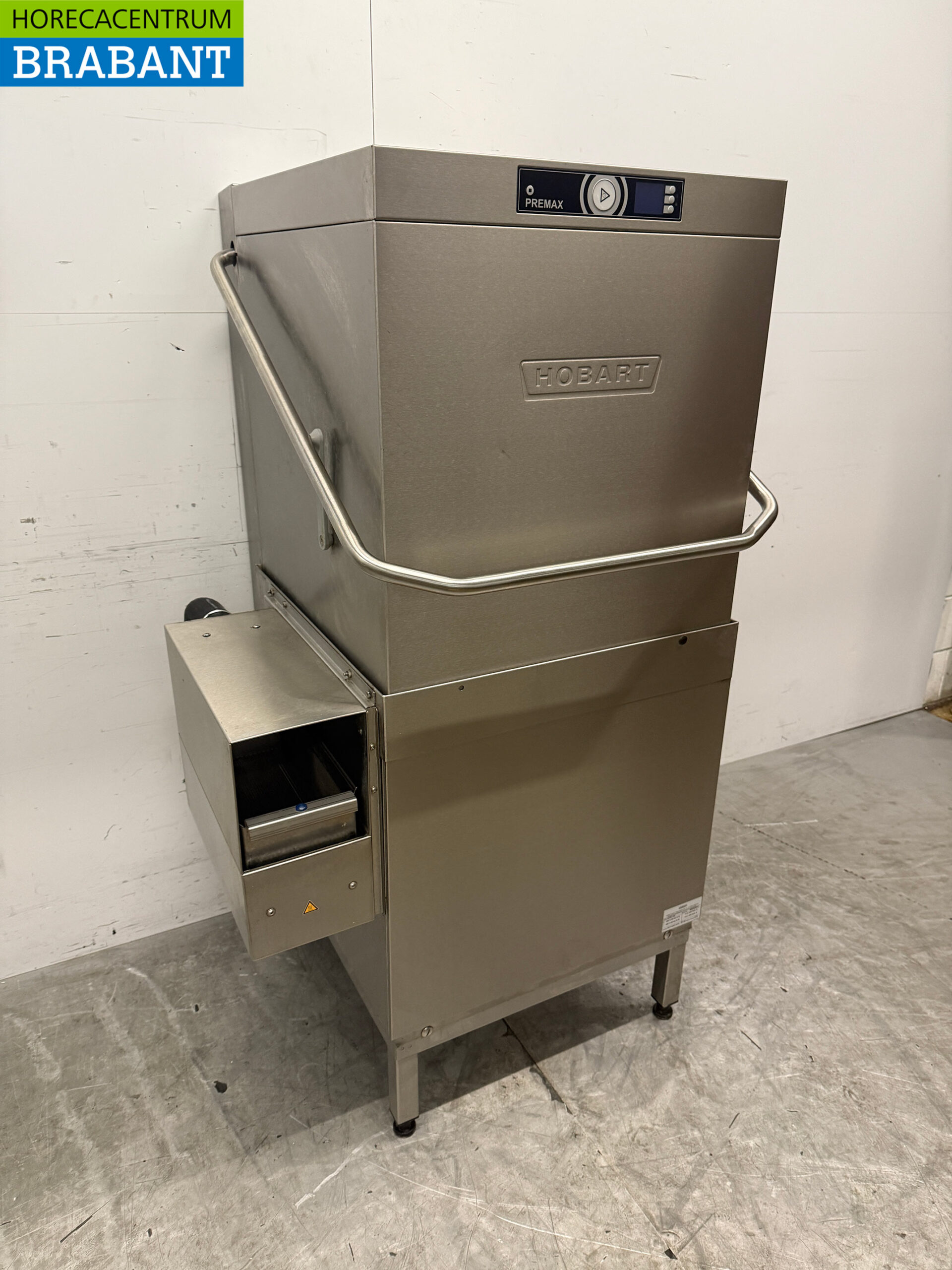 Stainless steel Hobart Premax Sliding dishwasher with drain pump 400V Catering - Image 3