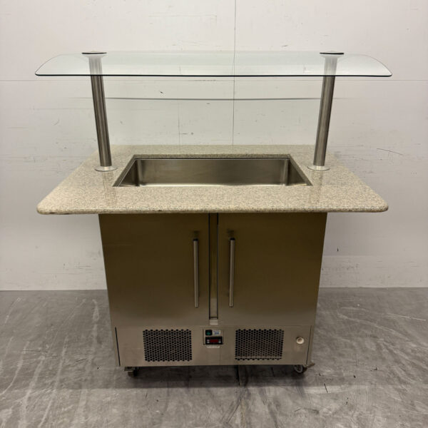 Stainless steel Refrigerated Countertop 2 doors 125 cm 230V Horeca