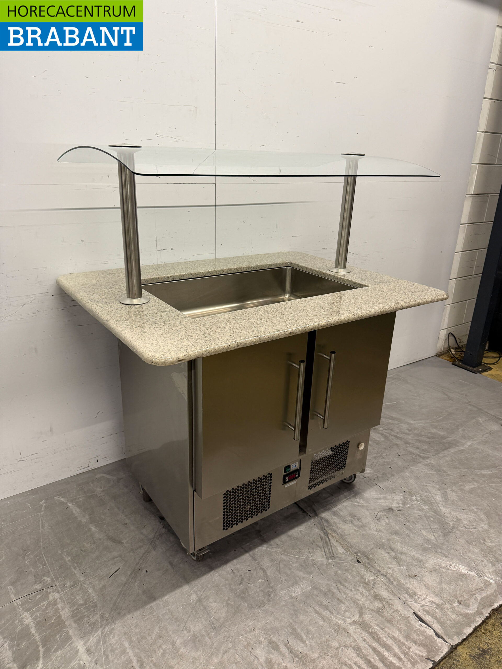 Stainless steel Refrigerated Countertop 2 doors 125 cm 230V Horeca - Image 2