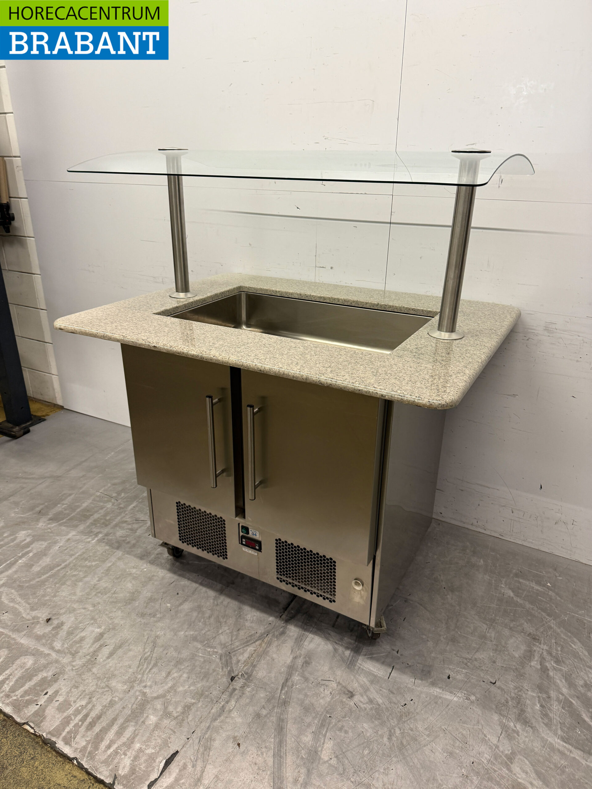 Stainless steel Refrigerated Countertop 2 doors 125 cm 230V Horeca - Image 3