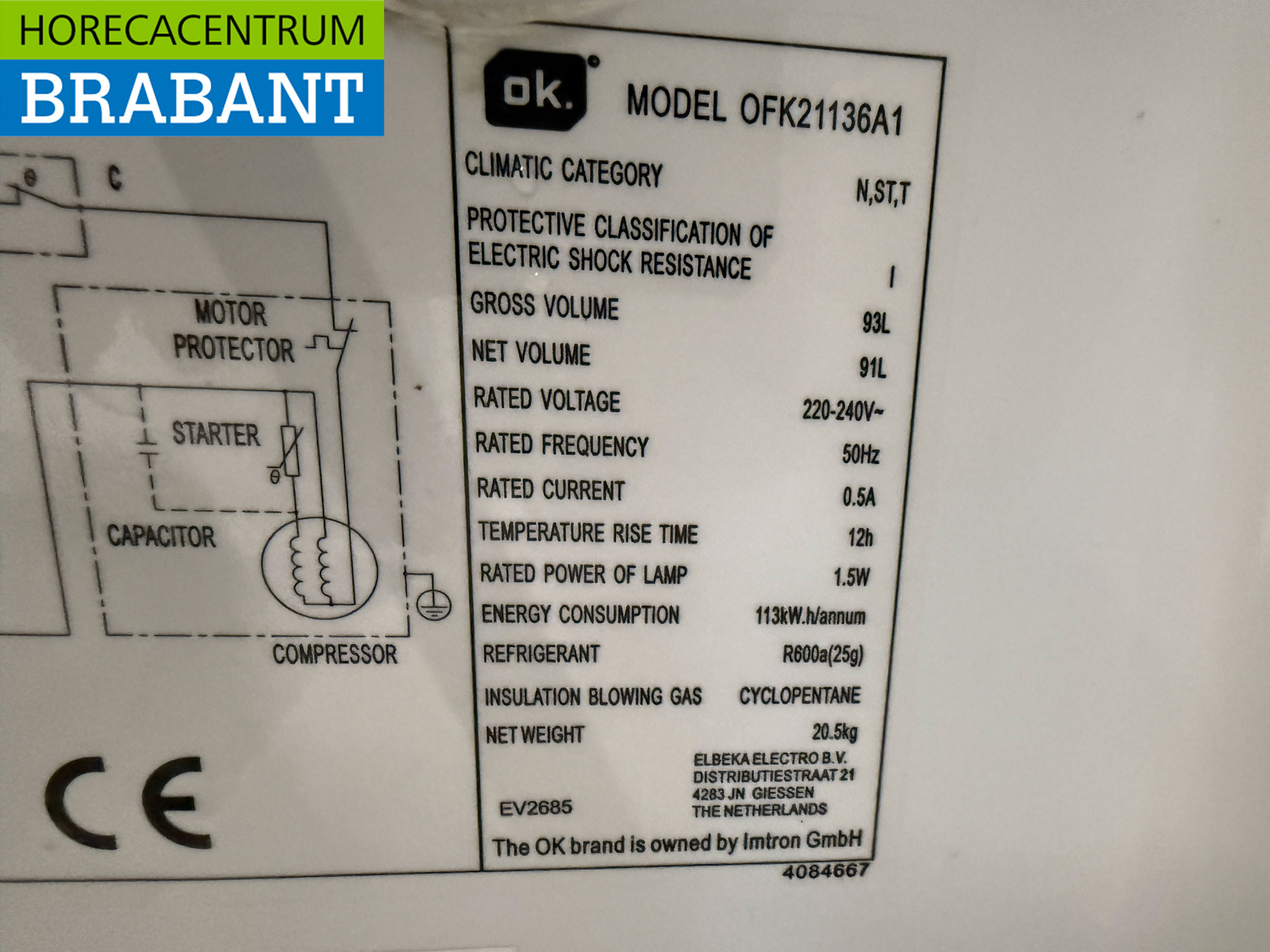 Refrigeration Refrigerator 93 liters 230V Catering - Image 5