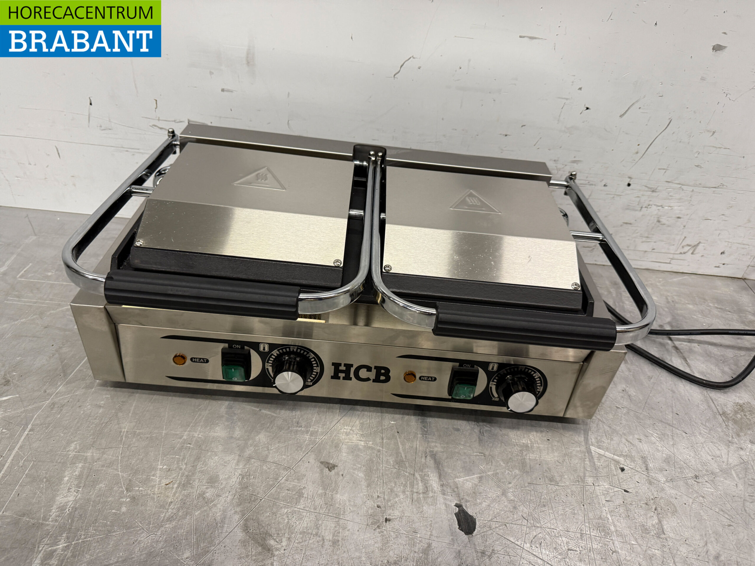 Stainless steel Double Contact Grill Panini Grill Smooth 230V Catering