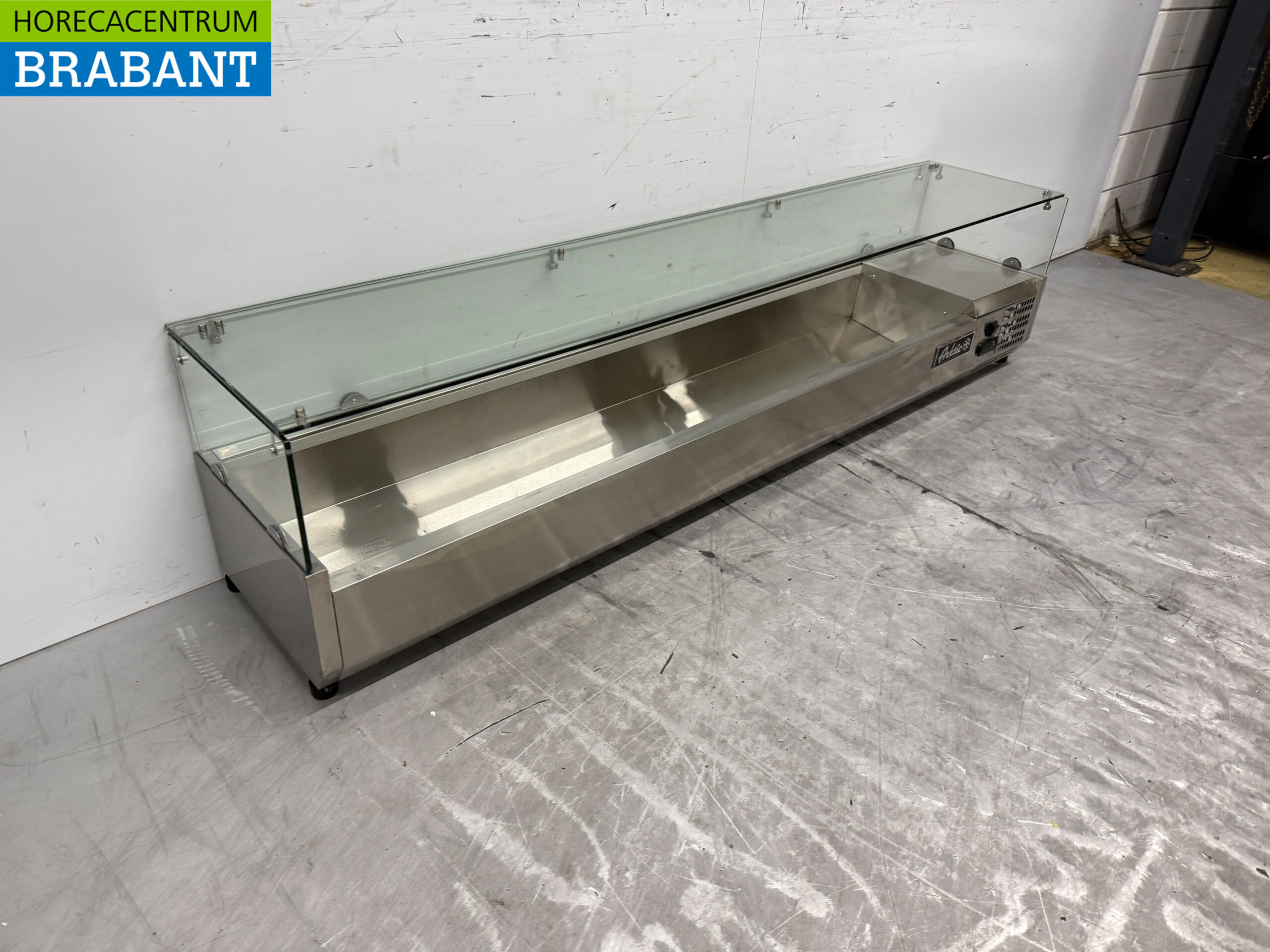 Stainless steel Artic Top mounted display case Top mounted refrigerated display case saladière 9 x 1/3 GN 200 cm Horeca - Image 2