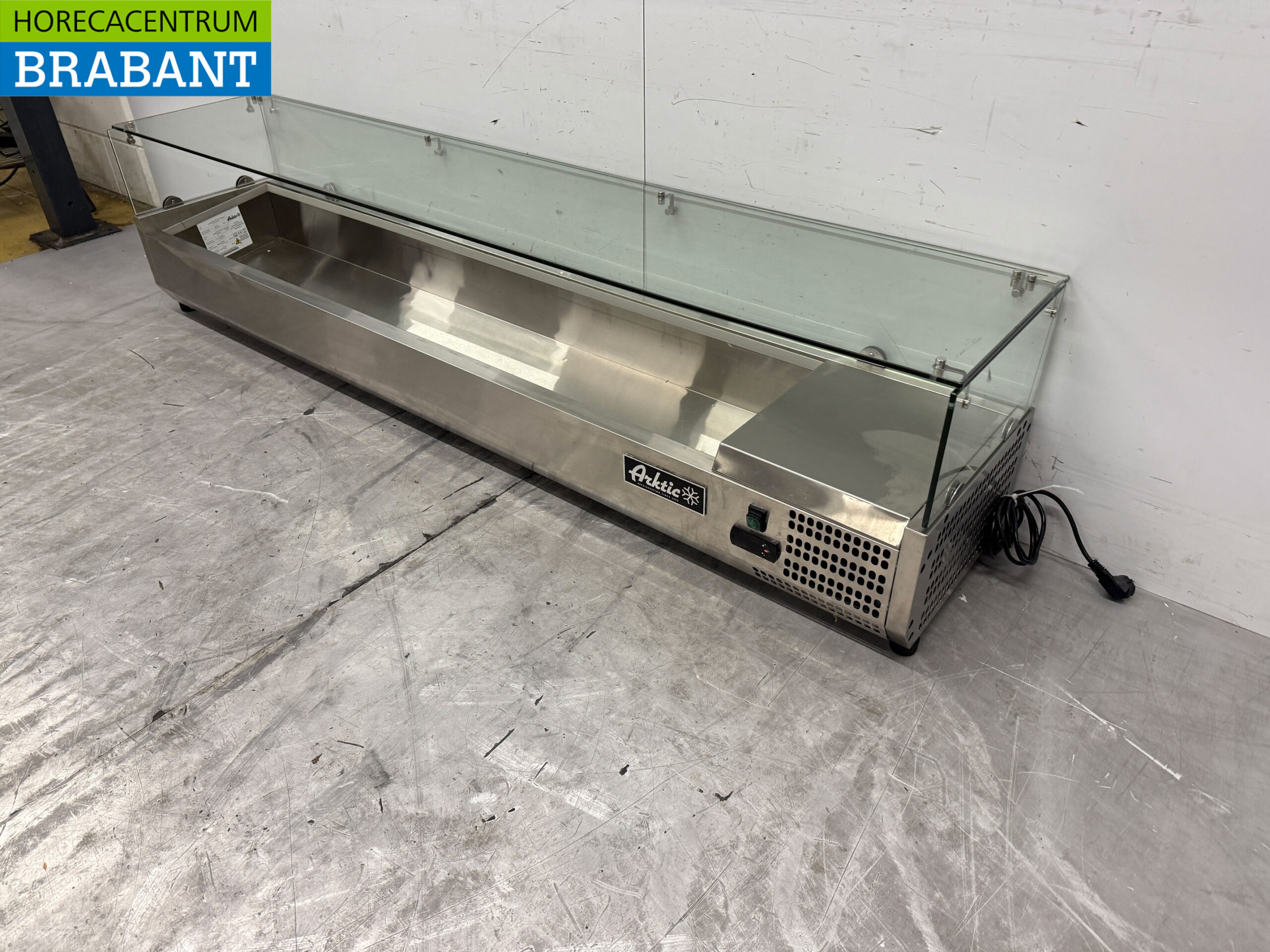 Stainless steel Artic Top mounted display case Top mounted refrigerated display case saladière 9 x 1/3 GN 200 cm Horeca - Image 3