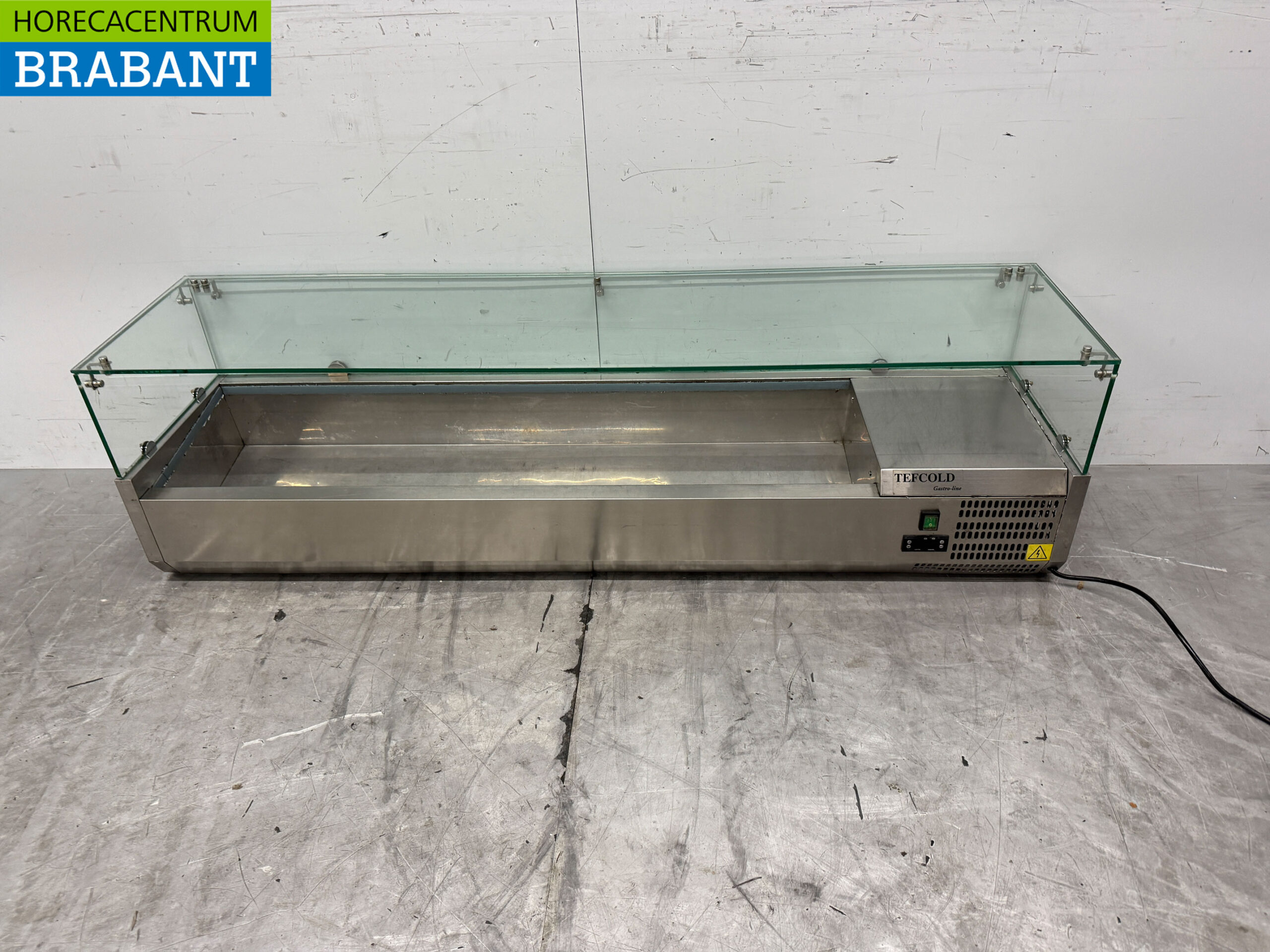 Stainless steel Top-up display case Top-up refrigerated display case saladière 7 x 1/3 GN 160 cm Horeca