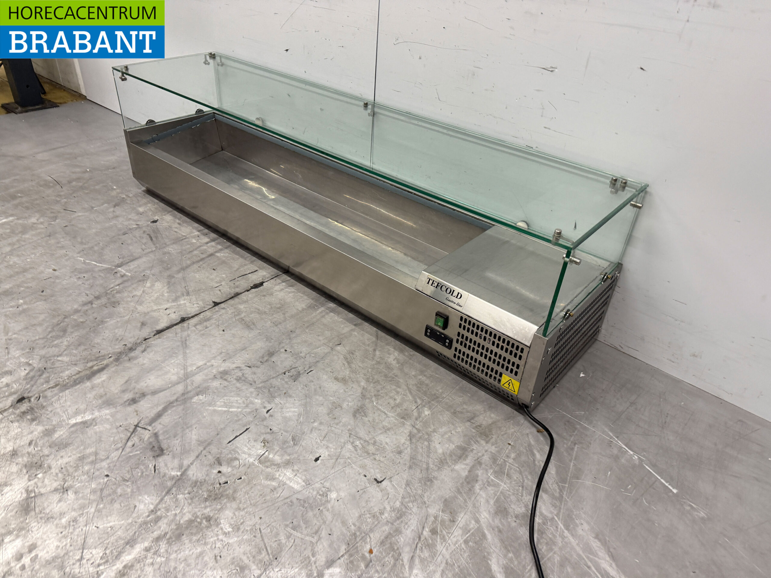 Stainless steel Top-up display case Top-up refrigerated display case saladière 7 x 1/3 GN 160 cm Horeca - Image 2