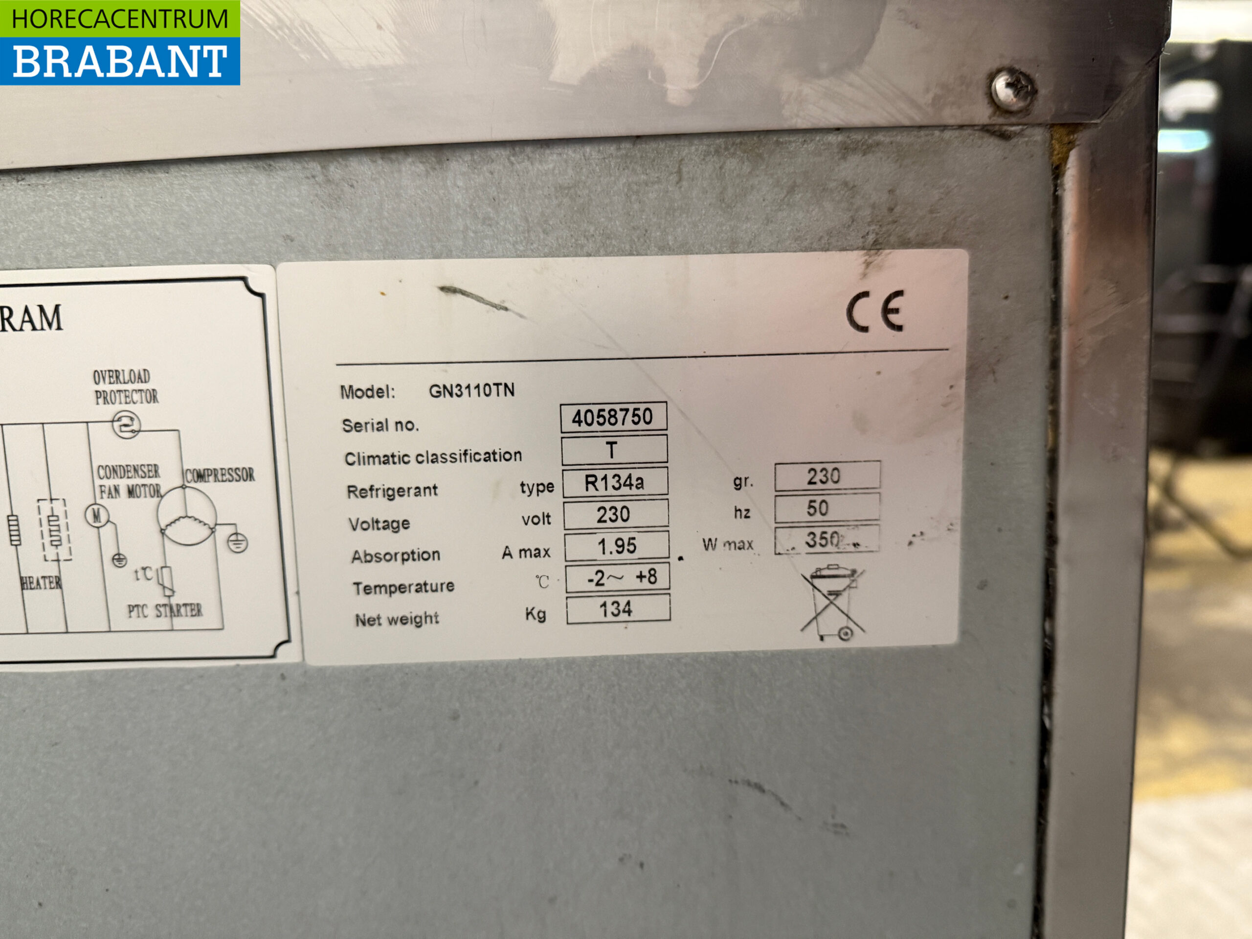 Stainless steel Maxxfrost Refrigerated Workbench 1 door and 4 drawers 179,5 cm 230V Horeca - Image 5
