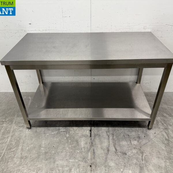 Stainless steel Worktable with undershelf 140 x 70 x 85.5 cm Catering