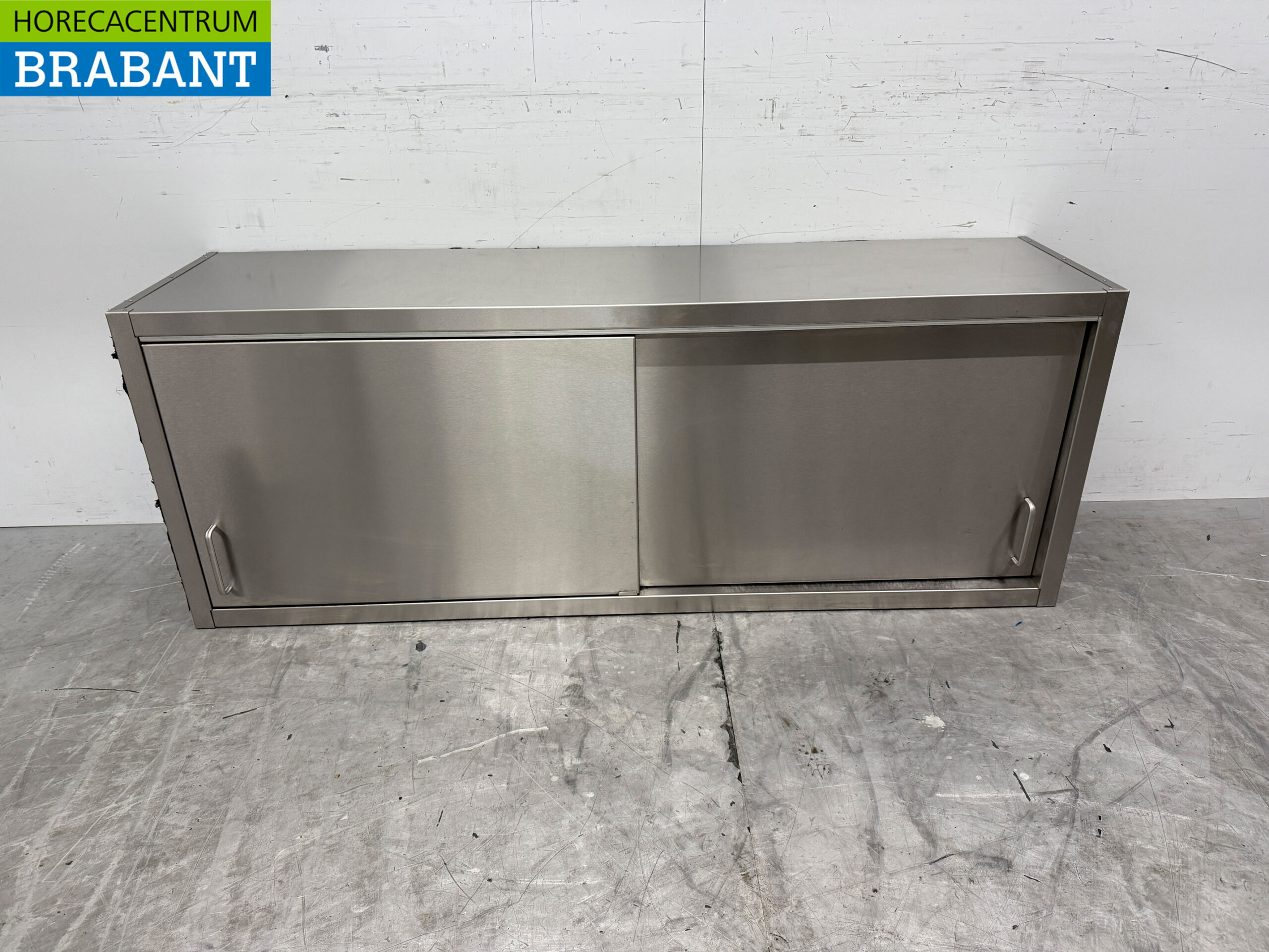 Stainless steel Wall Cabinet Sliding Doors 160 cm Catering