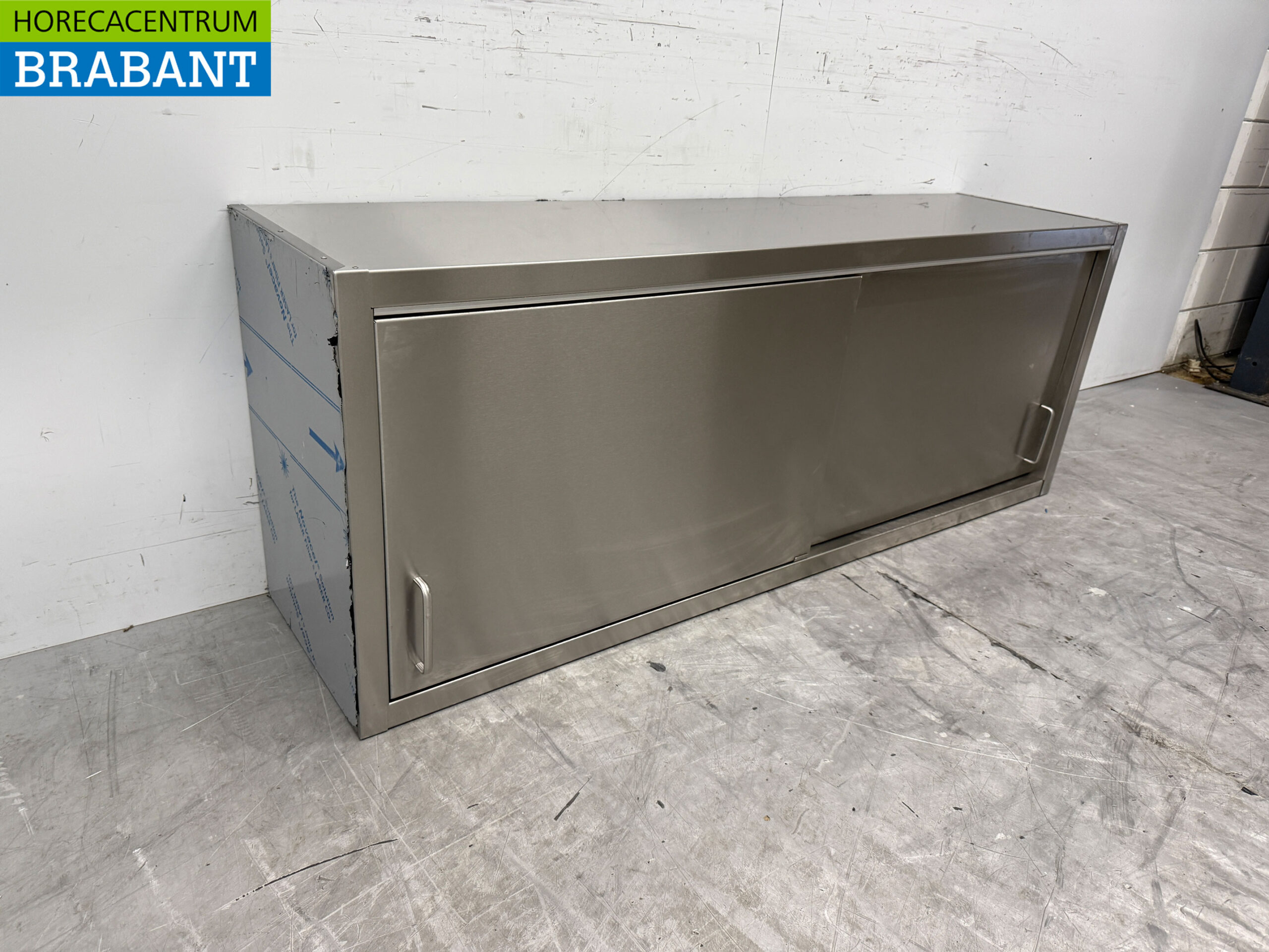 Stainless steel Wall Cabinet Sliding Doors 160 cm Catering - Image 3