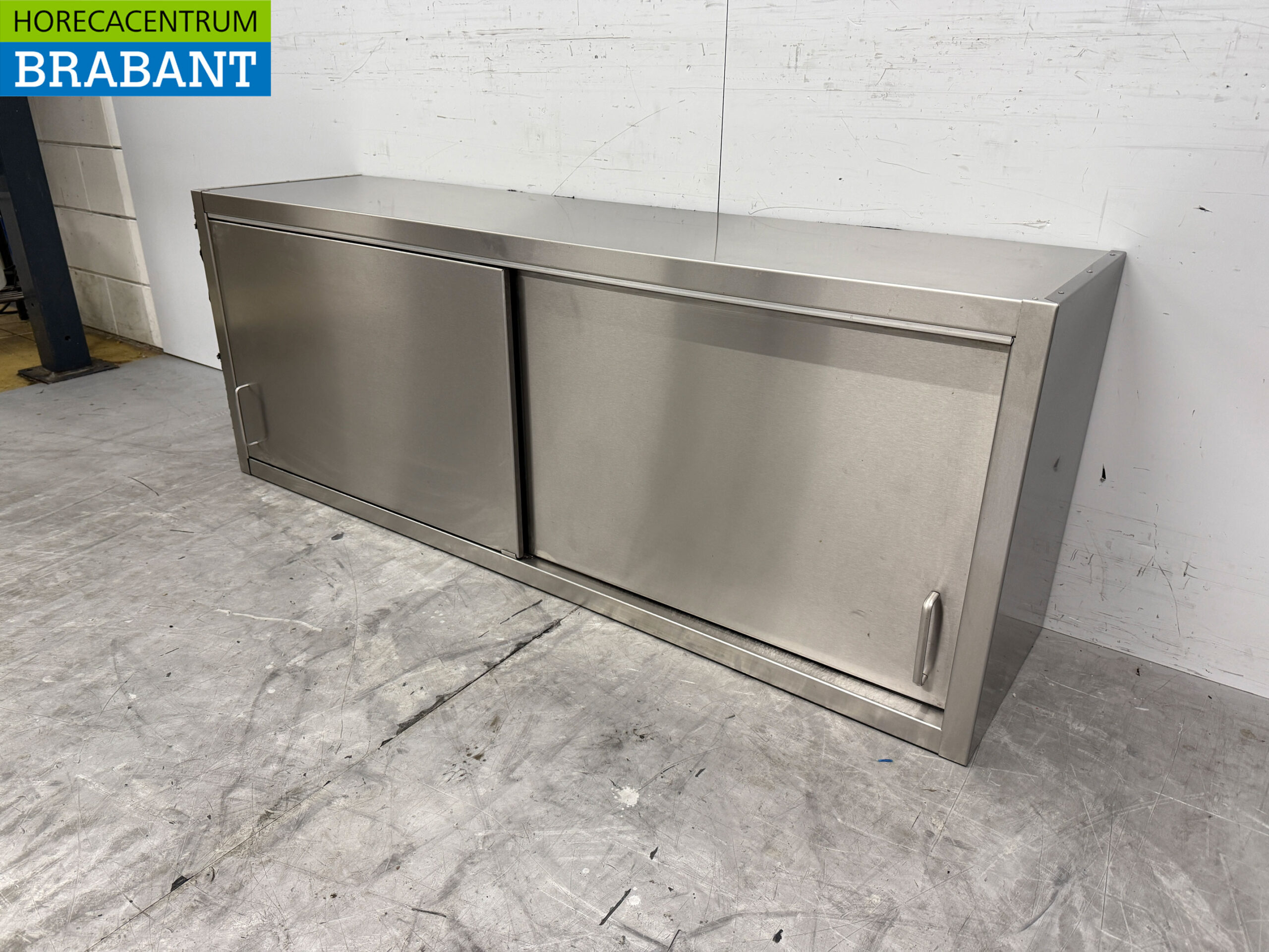 Stainless steel Wall Cabinet Sliding Doors 160 cm Catering - Image 2