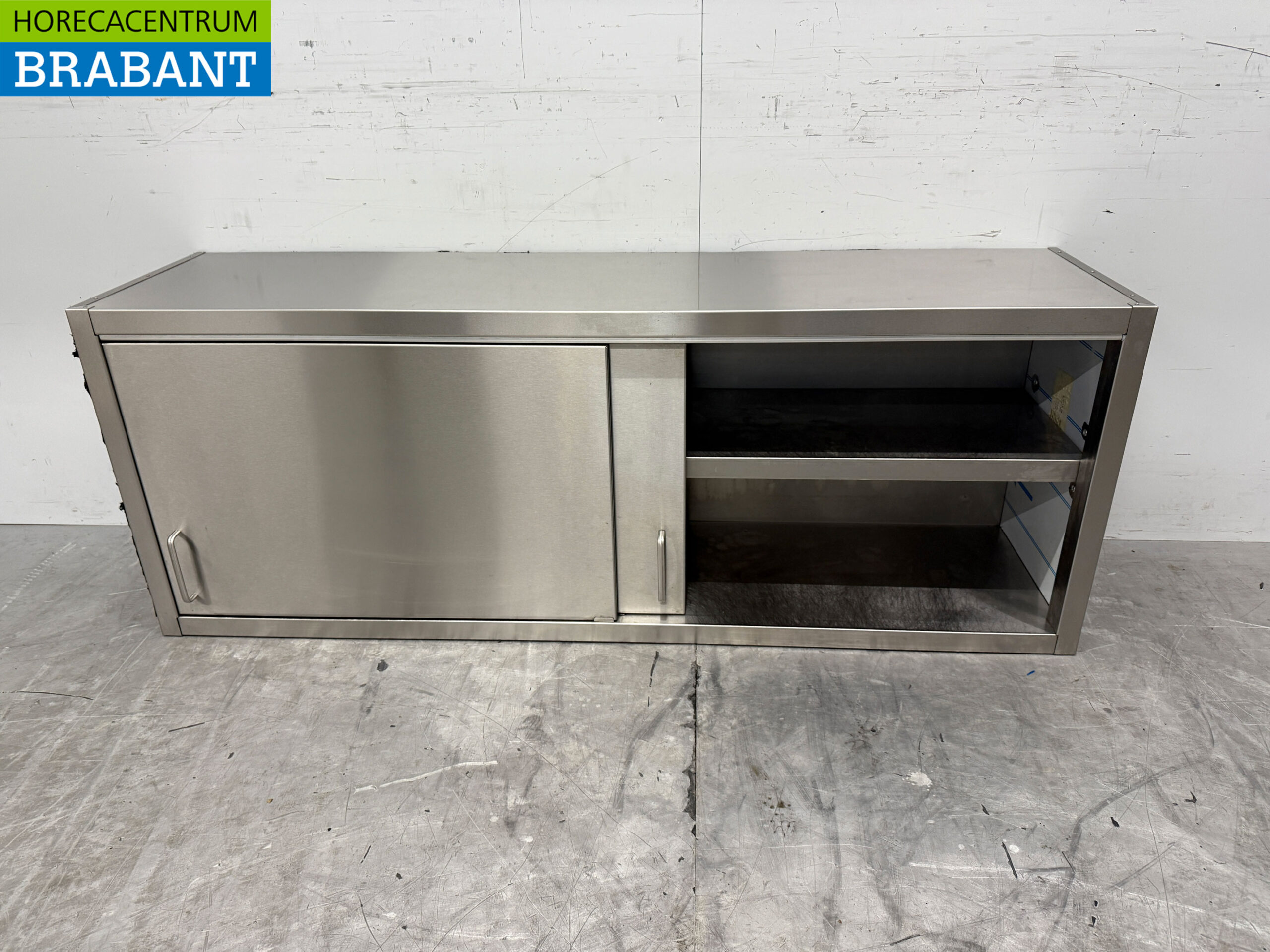 Stainless steel Wall Cabinet Sliding Doors 160 cm Catering - Image 4