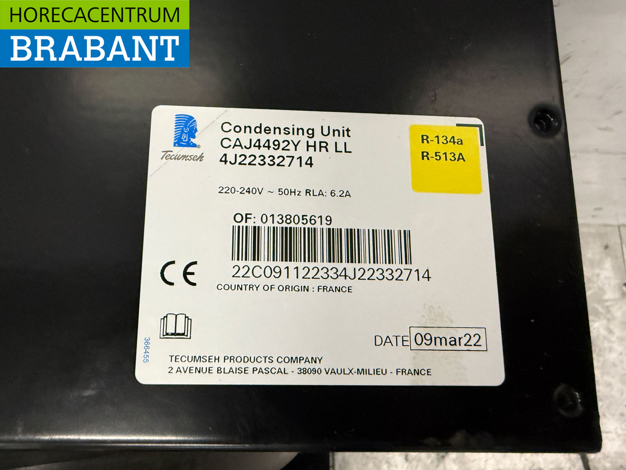 Tecumseh Cooling motor cooling group cooling unit HP 3/4 HP 230V Horeca - Image 4