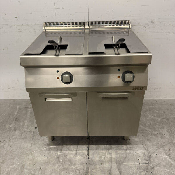 Stainless steel Zanussi Double Fryer Fryer 2 x15 liters 400V Horeca