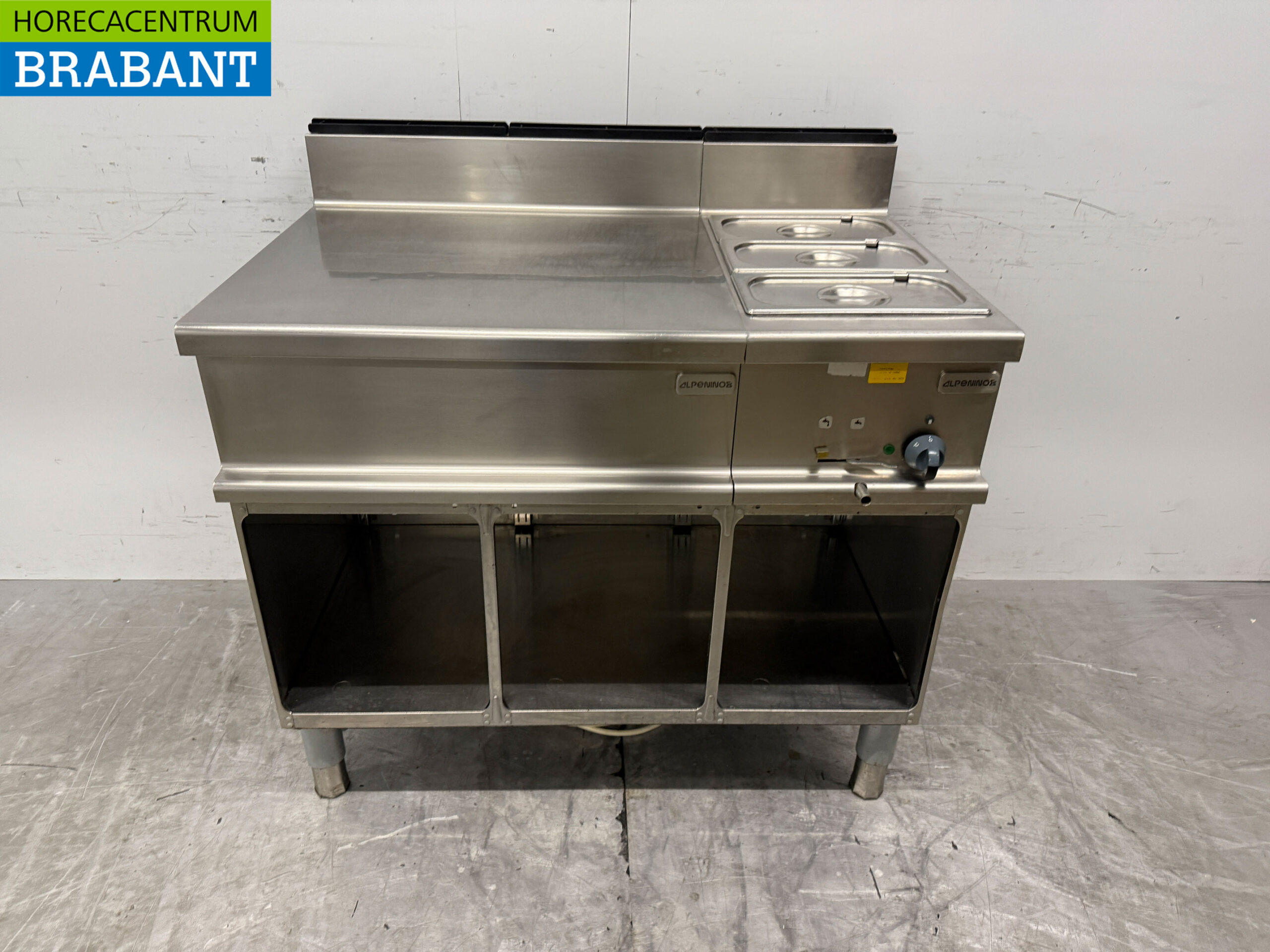 Stainless steel Alpeninox Blind unit with Bain Marie 1/1 GN 230V 105 cm Horeca