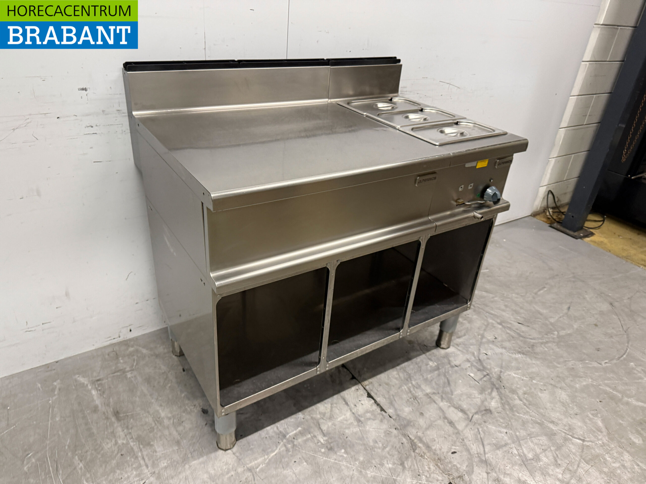 Stainless steel Alpeninox Blind unit with Bain Marie 1/1 GN 230V 105 cm Horeca - Image 3