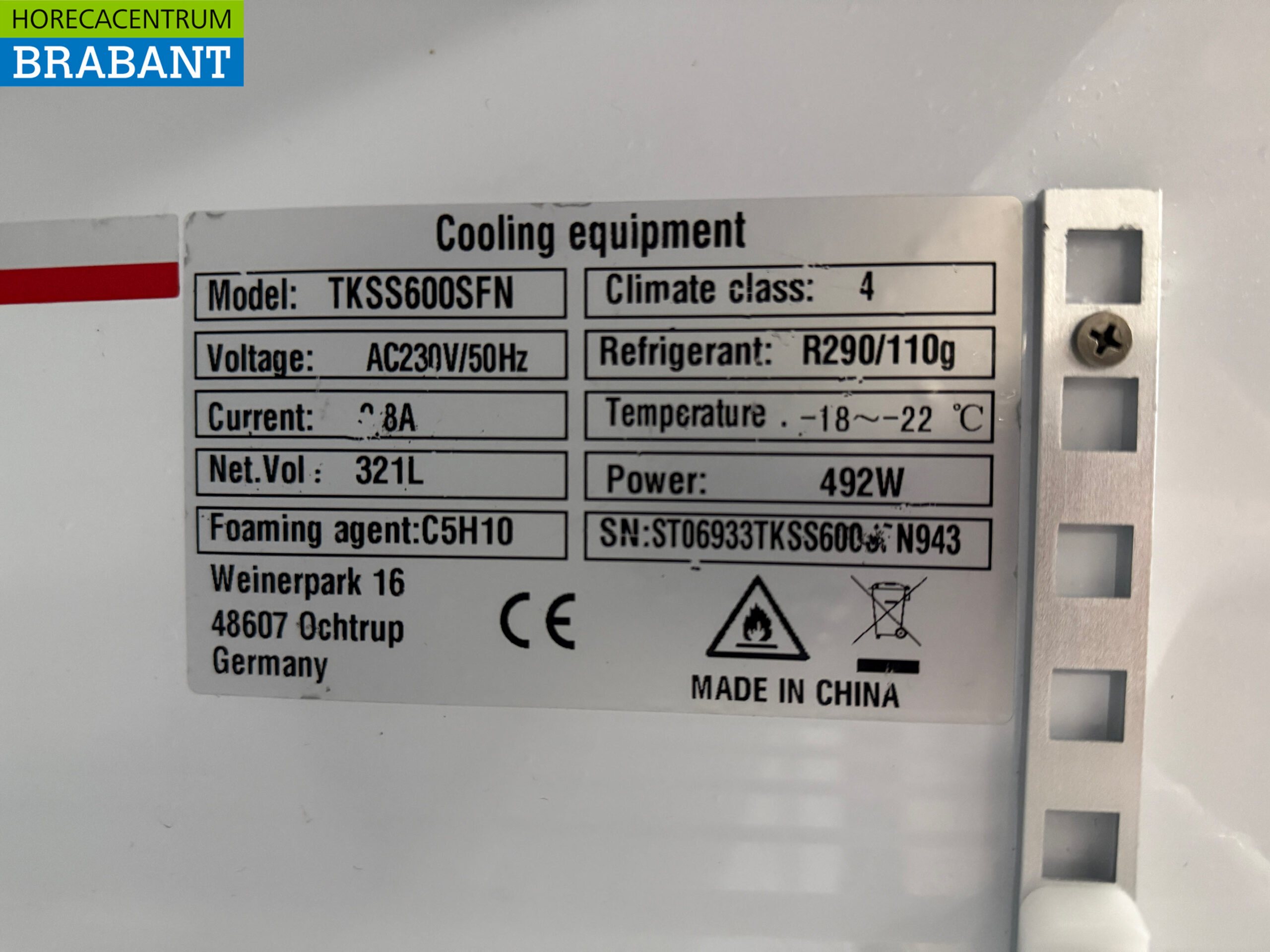 Stainless steel Freezer 600 liters 230V Horeca - Image 5